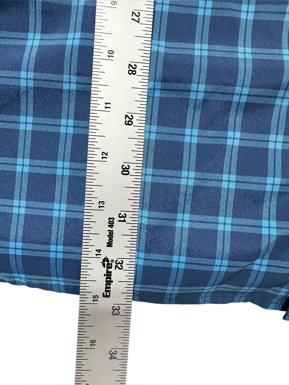St. John's Bay Blue Plaid Short-Sleeve Button-Down Shirt 3XL - Picture 7 of 8